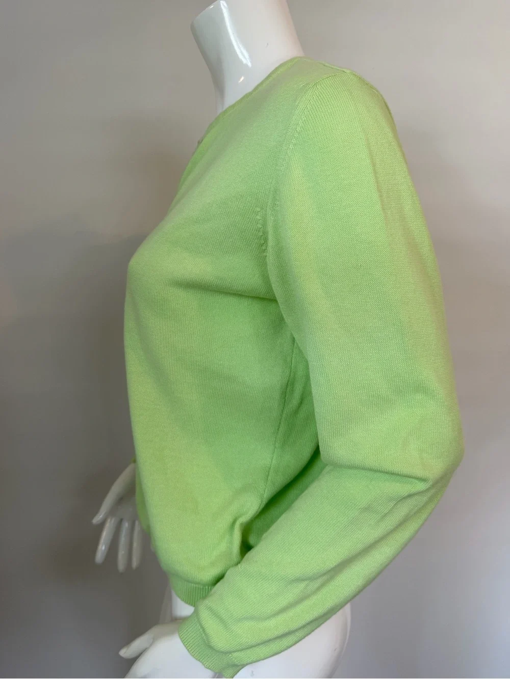 Vintage Lilly Pulitzer Pistachio Green Women’s Button-Front Sweater Cardigan Med - Picture 4 of 5